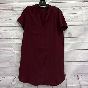 Lush Size M Burgundy V-neck Dress